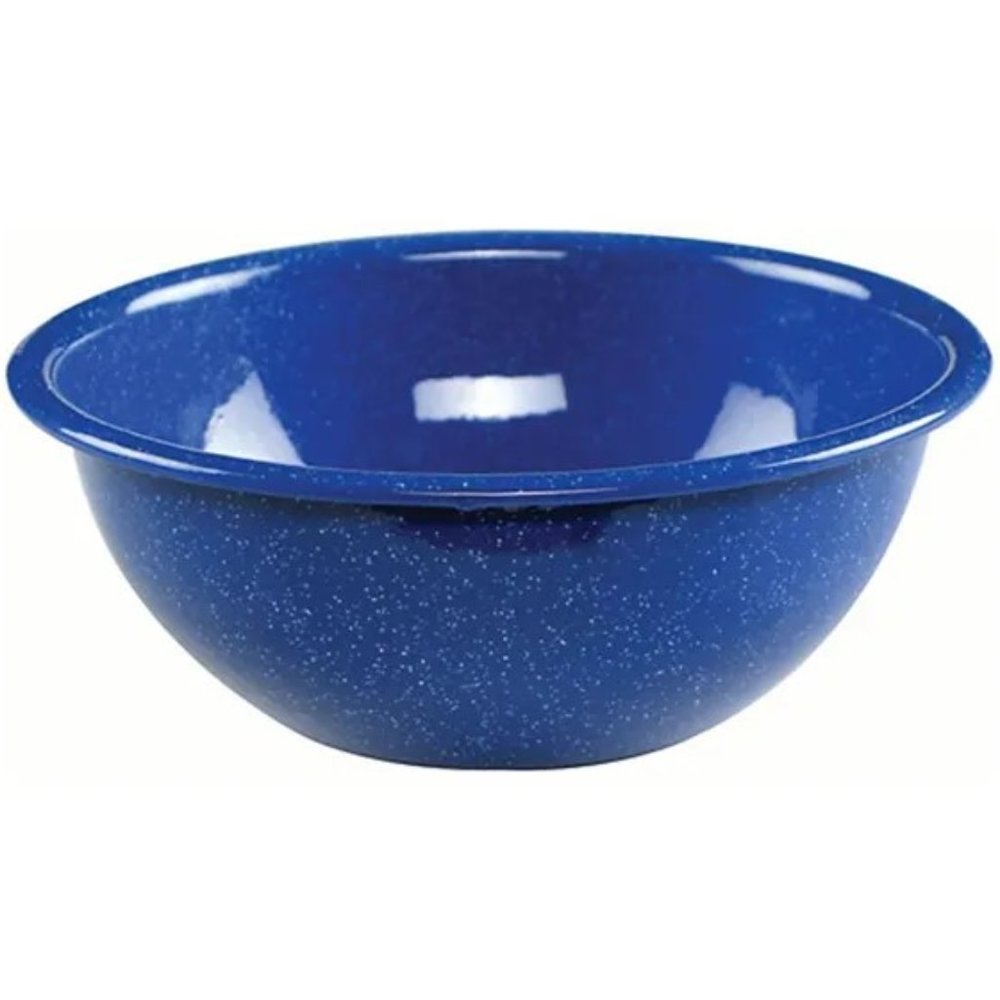 Coleman 6" Enamelware NWT Speckled Blue Eating Mixing Serving Bowl Camping NEW